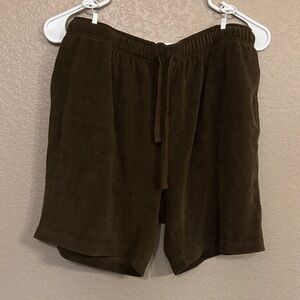 Men's Casual Brown Corduroy Shorts